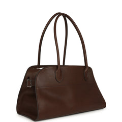 The Row Margaux Shoulder 12 Deep Brown Saddle Silver Hardware