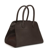 The Row Soft Margaux 10 Bag Mid Grey Saddle Leather Silver Hardware - Thumbnail View 2