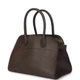 The Row Soft Margaux 10 Bag Mid Grey Saddle Leather Silver Hardware - Thumbnail View 5