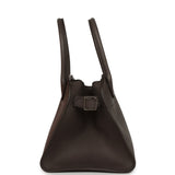The Row Soft Margaux 10 Bag Mid Grey Saddle Leather Silver Hardware - Thumbnail View 3