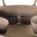The Row Soft Margaux 10 Bag Mid Grey Saddle Leather Silver Hardware - Thumbnail View 10