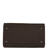 The Row Soft Margaux 15 Bag Deep Brown Calfskin Silver Hardware - Thumbnail View 6