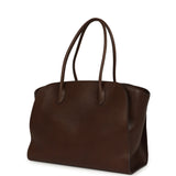 The Row Marlo 14 Tote Bag Deep Brown Saddle Silver Hardware - Thumbnail View 5