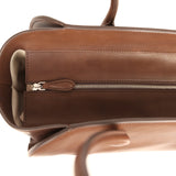The Row Marlo 14 Tote Bag Deep Brown Saddle Silver Hardware - Thumbnail View 8