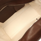 The Row Marlo 14 Tote Bag Deep Brown Saddle Silver Hardware - Thumbnail View 9