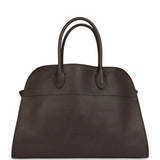 The Row Soft Margaux 15 Mid Grey Saddle Leather Silver Hardware - Thumbnail View 1
