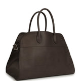 The Row Soft Margaux 15 Mid Grey Saddle Leather Silver Hardware - Thumbnail View 2