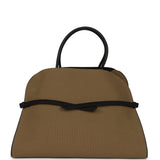 The Row Margaux 15 Ceinture Bag Fango Canvas, Black Saddle Gold Hardware - Thumbnail View 1