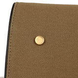 The Row Margaux 15 Ceinture Bag Fango Canvas, Black Saddle Gold Hardware - Thumbnail View 7
