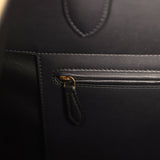 The Row Margaux 15 Ceinture Bag Fango Canvas, Black Saddle Gold Hardware - Thumbnail View 11
