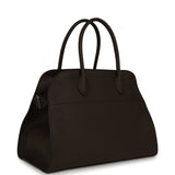 The Row Soft Margaux 12 Bag Deep Brown Calfskin Silver Hardware - Thumbnail View 2
