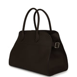 The Row Soft Margaux 12 Bag Deep Brown Calfskin Silver Hardware - Thumbnail View 5