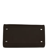 The Row Soft Margaux 12 Bag Deep Brown Calfskin Silver Hardware - Thumbnail View 6