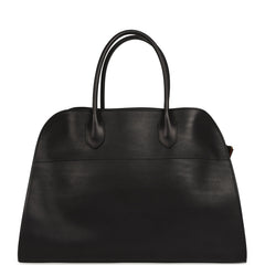 The Row Soft Margaux 15 Bag Black Saddle Gold Hardware