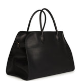 The Row Soft Margaux 15 Bag Black Saddle Gold Hardware - Thumbnail View 2