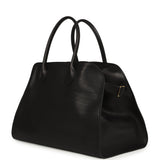 The Row Soft Margaux 15 Bag Black Saddle Gold Hardware - Thumbnail View 5