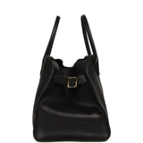 The Row Soft Margaux 15 Bag Black Saddle Gold Hardware - Thumbnail View 3