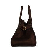 The Row Soft Margaux 15 Bag Mocha Suede Gold Hardware - Thumbnail View 3