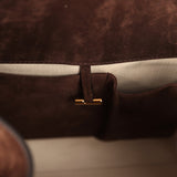 The Row Soft Margaux 15 Bag Mocha Suede Gold Hardware - Thumbnail View 10