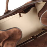 The Row Soft Margaux 15 Bag Mocha Suede Gold Hardware - Thumbnail View 11