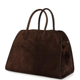 The Row Soft Margaux 15 Bag Mocha Suede Gold Hardware - Thumbnail View 5