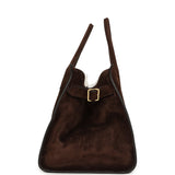 The Row Soft Margaux 15 Bag Mocha Suede Gold Hardware - Thumbnail View 3