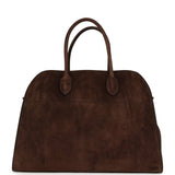 The Row Soft Margaux 15 Bag Mocha Suede Gold Hardware - Thumbnail View 4
