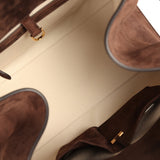 The Row Soft Margaux 15 Bag Mocha Suede Gold Hardware - Thumbnail View 9