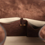 The Row Soft Margaux 15 Bag Mocha Suede Gold Hardware - Thumbnail View 12