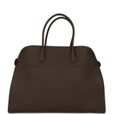 The Row Soft Margaux 17 Bag Deep Brown Calfskin Silver Hardware - Thumbnail View 1