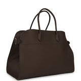 The Row Soft Margaux 17 Bag Deep Brown Calfskin Silver Hardware - Thumbnail View 2