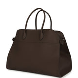 The Row Soft Margaux 17 Bag Deep Brown Calfskin Silver Hardware - Thumbnail View 5