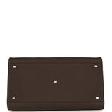 The Row Soft Margaux 17 Bag Deep Brown Calfskin Silver Hardware - Thumbnail View 6