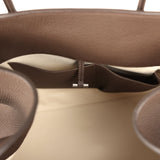 The Row Soft Margaux 17 Bag Deep Brown Calfskin Silver Hardware - Thumbnail View 12