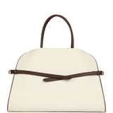 The Row Margaux 15 Ceinture Bag Ivory Canvas, Kentucky Saddle Gold Hardware - Thumbnail View 1