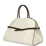 The Row Margaux 15 Ceinture Bag Ivory Canvas, Kentucky Saddle Gold Hardware - Thumbnail View 5