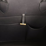 The Row Margaux 17 Ceinture Bag Dark Brown Canvas, Black Saddle Gold Hardware - Thumbnail View 9