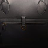 The Row Margaux 17 Ceinture Bag Dark Brown Canvas, Black Saddle Gold Hardware - Thumbnail View 10
