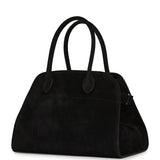 The Row Soft Margaux 10 Bag Black Suede Gold Hardware - Thumbnail View 5