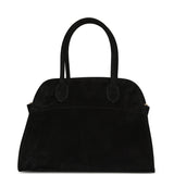 The Row Soft Margaux 10 Bag Black Suede Gold Hardware - Thumbnail View 4