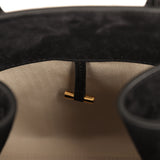 The Row Soft Margaux 10 Bag Black Suede Gold Hardware - Thumbnail View 9