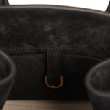 The Row Soft Margaux 10 Bag Black Suede Gold Hardware - Thumbnail View 10