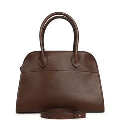 The Row Soft Margaux 10 Deep Brown Saddle Silver Hardware