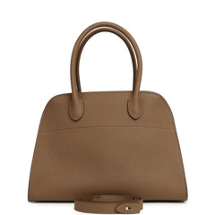 The Row Soft Margaux 10 Dark Muschio Calfskin Silver Hardware