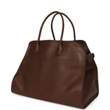 The Row Soft Margaux 17 Bag Deep Brown Saddle Silver Hardware - Thumbnail View 5
