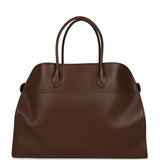 The Row Soft Margaux 17 Bag Deep Brown Saddle Silver Hardware - Thumbnail View 4