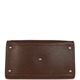 The Row Soft Margaux 17 Bag Deep Brown Saddle Silver Hardware - Thumbnail View 6