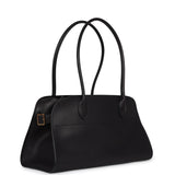 The Row Margaux Shoulder 12 Black Saddle Gold Hardware - Thumbnail View 2