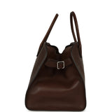 The Row Soft Margaux 15 Deep Brown Saddle Leather Silver Hardware - Thumbnail View 3