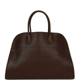 The Row Soft Margaux 15 Deep Brown Saddle Leather Silver Hardware - Thumbnail View 5